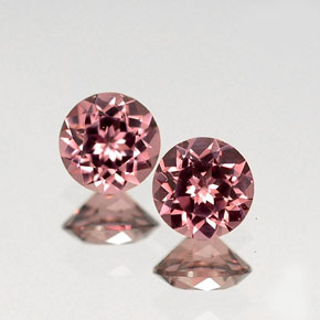 캐럿 천연 보랏빛 핑크 로돌라이트 가넷 보석, 라운드 컷, 3.99 mm, VVS-VS