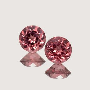 캐럿 천연 핑크빛 로즈 로돌라이트 가넷 보석, 라운드 컷, 3.95 mm, VVS-VS