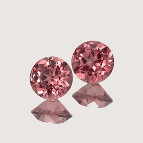 캐럿 천연 핑크빛 로즈 로돌라이트 가넷 보석, 라운드 컷, 3.95 mm, VVS-VS