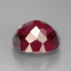 7.06캐럿 천연 라즈베리 레드 로돌라이트 가넷, 타원형 컷, 11.4×10.2 mm, VS