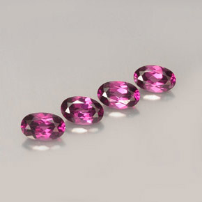 캐럿 천연 보랏빛 핑크 로돌라이트 가넷 보석, 타원형 컷, 5×3.2 mm, VVS-VS
