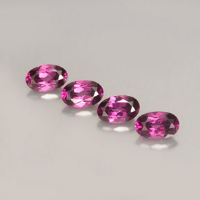 캐럿 천연 보랏빛 핑크 로돌라이트 가넷 보석, 타원형 컷, 5×3.2 mm, VVS-VS