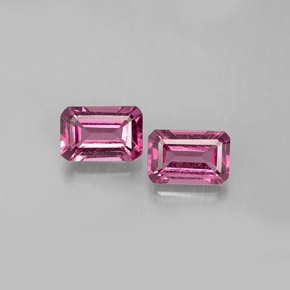 캐럿 천연 보랏빛 핑크 로돌라이트 가넷 보석, 에메랄드 컷, 6×4 mm, VVS-VS