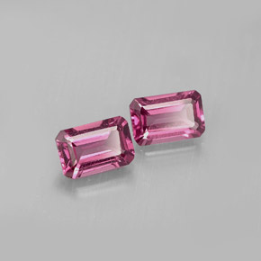 캐럿 천연 보랏빛 핑크 로돌라이트 가넷 보석, 에메랄드 컷, 6×4 mm, VVS-VS