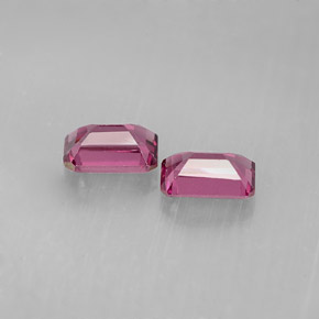캐럿 천연 보랏빛 핑크 로돌라이트 가넷 보석, 에메랄드 컷, 6×4 mm, VVS-VS