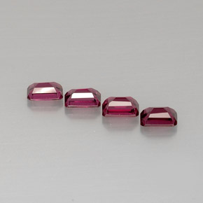 캐럿 천연 보랏빛 핑크 로돌라이트 가넷 보석, 에메랄드 컷, 6×4.1 mm, VVS-VS
