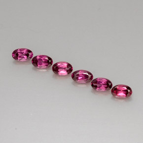 캐럿 천연 퍼플 레드 로돌라이트 가넷 보석, 타원형 컷, 4.8×3.1 mm, VS