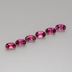 캐럿 천연 퍼플 레드 로돌라이트 가넷 보석, 타원형 컷, 4.8×3.1 mm, VS