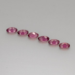 캐럿 천연 퍼플 레드 로돌라이트 가넷 보석, 타원형 컷, 4.8×3.1 mm, VS