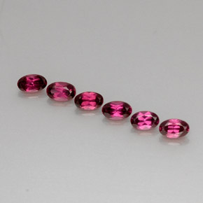 캐럿 천연 퍼플 레드 로돌라이트 가넷 보석, 타원형 컷, 4.9×3.2 mm, VS