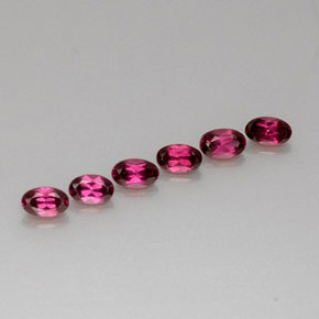 캐럿 천연 퍼플 레드 로돌라이트 가넷 보석, 타원형 컷, 4.9×3.2 mm, VS