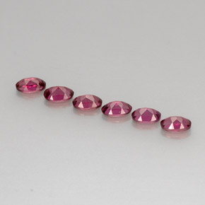 캐럿 천연 퍼플 레드 로돌라이트 가넷 보석, 타원형 컷, 4.9×3.2 mm, VS