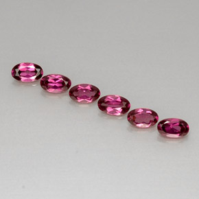 캐럿 천연 퍼플 레드 로돌라이트 가넷 보석, 타원형 컷, 4.7×2.9 mm, VVS-VS