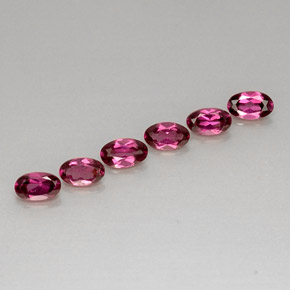 캐럿 천연 퍼플 레드 로돌라이트 가넷 보석, 타원형 컷, 4.7×2.9 mm, VVS-VS