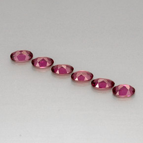 캐럿 천연 퍼플 레드 로돌라이트 가넷 보석, 타원형 컷, 4.7×2.9 mm, VVS-VS