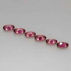 캐럿 천연 퍼플 레드 로돌라이트 가넷 보석, 타원형 컷, 4.9×2.9 mm, VVS-VS