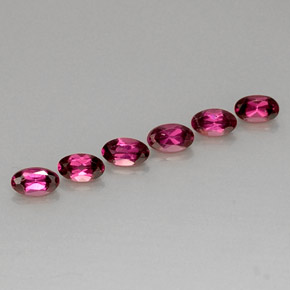 캐럿 천연 퍼플 레드 로돌라이트 가넷 보석, 타원형 컷, 4.8×2.9 mm, VVS-VS