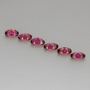 캐럿 천연 퍼플 레드 로돌라이트 가넷 보석, 타원형 컷, 4.8×2.9 mm, VVS-VS
