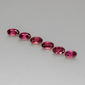 캐럿 천연 퍼플 레드 로돌라이트 가넷 보석, 타원형 컷, 4.9×3 mm, VVS-VS
