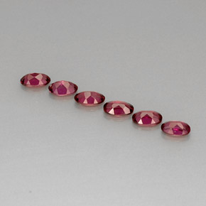 캐럿 천연 퍼플 레드 로돌라이트 가넷 보석, 타원형 컷, 4.9×3 mm, VVS-VS