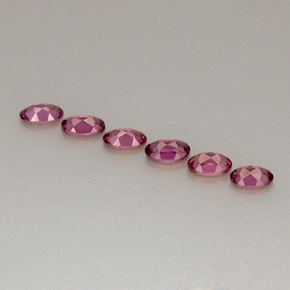 캐럿 천연 퍼플 레드 로돌라이트 가넷 보석, 타원형 컷, 5.2×3.2 mm, VVS-VS