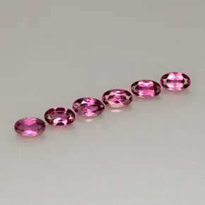 캐럿 천연 퍼플 레드 로돌라이트 가넷 보석, 타원형 컷, 5×3 mm, VS