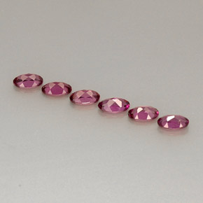 캐럿 천연 퍼플 레드 로돌라이트 가넷 보석, 타원형 컷, 5×3 mm, VS