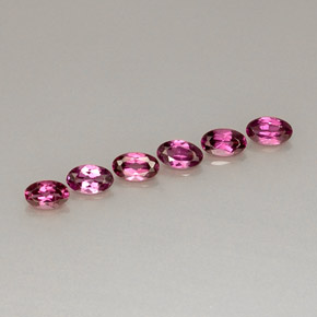캐럿 천연 퍼플 레드 로돌라이트 가넷 보석, 타원형 컷, VVS-VS