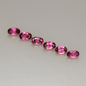 캐럿 천연 퍼플 레드 로돌라이트 가넷 보석, 타원형 컷, 4.9×3.1 mm, VVS-VS