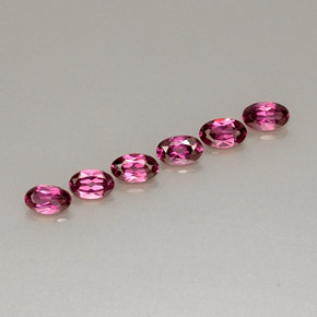 캐럿 천연 퍼플 레드 로돌라이트 가넷 보석, 타원형 컷, 4.9×3.1 mm, VVS-VS