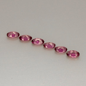 캐럿 천연 퍼플 레드 로돌라이트 가넷 보석, 타원형 컷, 4.9×3.1 mm, VVS-VS