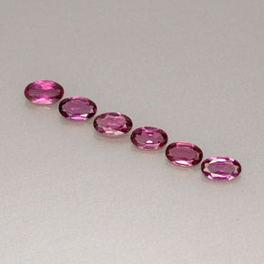 캐럿 천연 퍼플 레드 로돌라이트 가넷 보석, 타원형 컷, 5×3.1 mm, VVS-VS