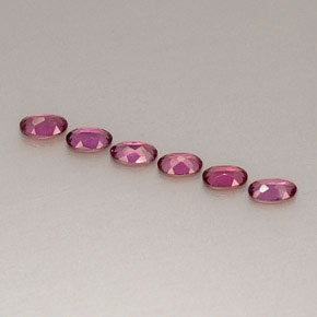 캐럿 천연 퍼플 레드 로돌라이트 가넷 보석, 타원형 컷, 5×3.1 mm, VVS-VS