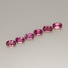 캐럿 천연 퍼플 레드 로돌라이트 가넷 보석, 타원형 컷, 4.7×3 mm, VVS-VS