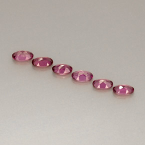 캐럿 천연 퍼플 레드 로돌라이트 가넷 보석, 타원형 컷, 4.7×3 mm, VVS-VS