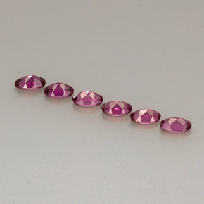 캐럿 천연 퍼플 레드 로돌라이트 가넷 보석, 타원형 컷, 5×3.1 mm, VVS-VS