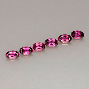 캐럿 천연 퍼플 레드 로돌라이트 가넷 보석, 타원형 컷, 4.8×3.1 mm, VVS-VS