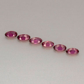 캐럿 천연 퍼플 레드 로돌라이트 가넷 보석, 타원형 컷, 4.8×3.1 mm, VVS-VS