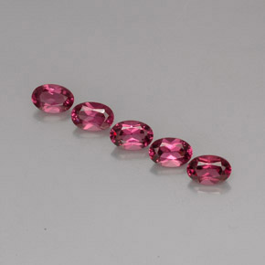 캐럿 천연 핑크빛 퍼플 로돌라이트 가넷 보석, 타원형 컷, 6×4.1 mm, VVS-VS