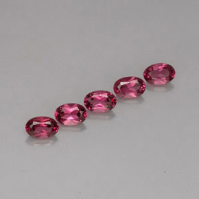 캐럿 천연 핑크빛 퍼플 로돌라이트 가넷 보석, 타원형 컷, 6×4.1 mm, VVS-VS