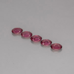 캐럿 천연 핑크빛 퍼플 로돌라이트 가넷 보석, 타원형 컷, 6×4.1 mm, VVS-VS