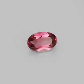0.60캐럿 천연 라즈베리 레드 로돌라이트 가넷, 타원형 컷, 6.1×4.1 mm, VVS-VS