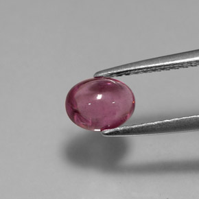 1.09캐럿 천연 핑크빛 퍼플 로돌라이트 가넷, 투명한, 6.8×5.2 mm, 투명/반투명