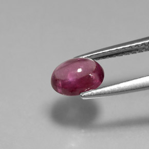 1.09캐럿 천연 핑크빛 퍼플 로돌라이트 가넷, 투명한, 6.8×5.2 mm, 투명/반투명