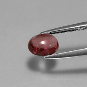 1.32캐럿 천연 핑크빛 퍼플 로돌라이트 가넷, 투명한, 6.9×5.2 mm, 투명/반투명