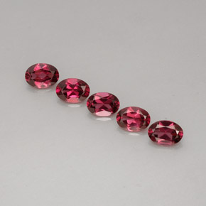 캐럿 천연 라즈베리 레드 로돌라이트 가넷 보석, 타원형 컷, 6.9×5 mm, VVS-VS