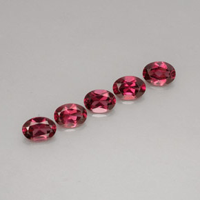 캐럿 천연 라즈베리 레드 로돌라이트 가넷 보석, 타원형 컷, 6.9×5 mm, VVS-VS