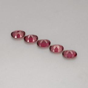 캐럿 천연 라즈베리 레드 로돌라이트 가넷 보석, 타원형 컷, 6.9×5 mm, VVS-VS
