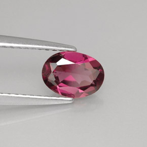 0.93캐럿 천연 보랏빛 핑크 로돌라이트 가넷, 타원형 컷, 7×5.1 mm, VVS-VS