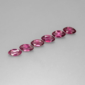 캐럿 천연 핑크빛 퍼플 로돌라이트 가넷 보석, 마퀴즈, 7.8×4.2 mm, VS